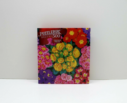 500 Pieces Jigsaw Puzzle Colorful Garden Primulas 20X12 Puzzlebug Deluxe - Picture 2 of 3