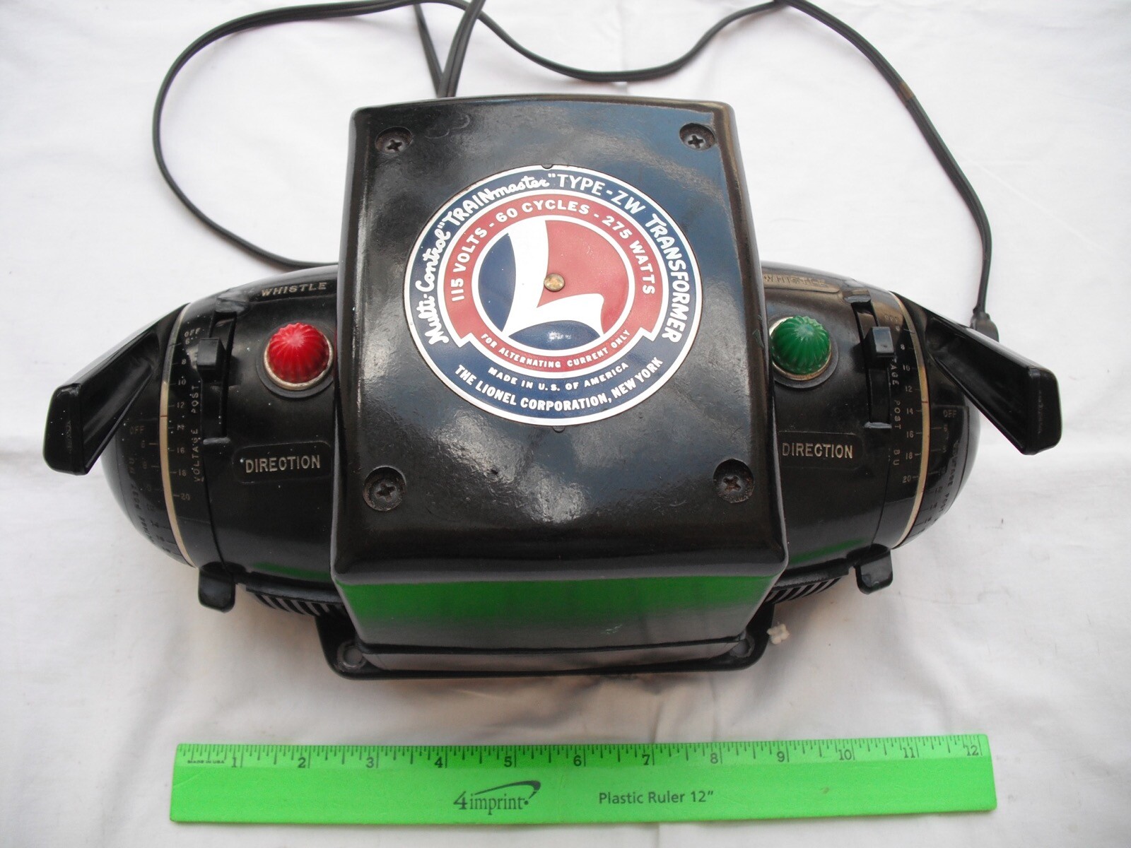 Lionel Type ZW Throttle Controller Cab Control Transformer, 275 Watts, O Scale Lionel Type ZW Throttle Controller Cab Control Transformer, 275 Watts, O Scale