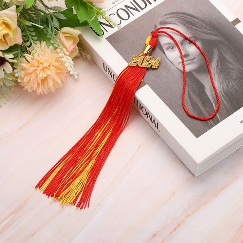 2 Pcs Graduation Tassel with 2024 Gold Charm, Black - Picture 6 of 7