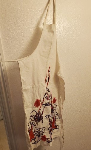 Vintage Toast-A-Bun Hot Dog "It's a Man's World" Apron - Collectible - Rare - Picture 1 of 9