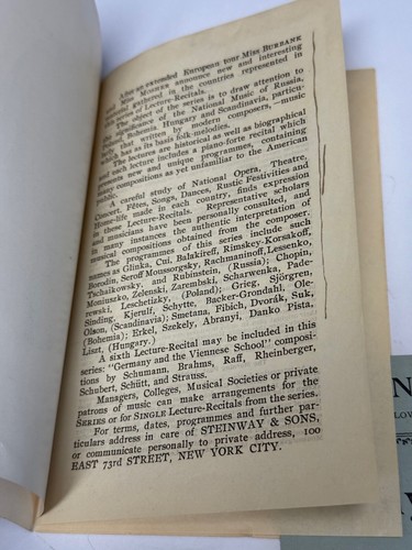 Emily M Burbank Pianist Recital Brochures 1899 & Signed Handwritten Letter 1902 - Picture 5 of 15