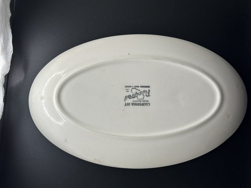 Oval Plate - Vintage Metlox Poppytrail California Ivy 9 1/4 Inches - Picture 6 of 9