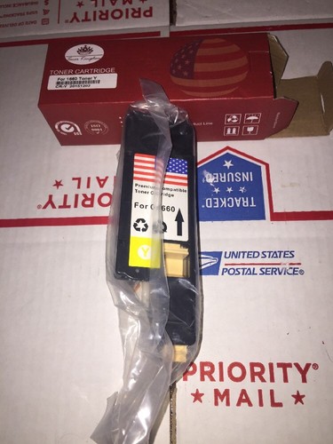 C1660 Yellow Toner For Dell Made In USA Yellow Toner Only  - Picture 1 of 5