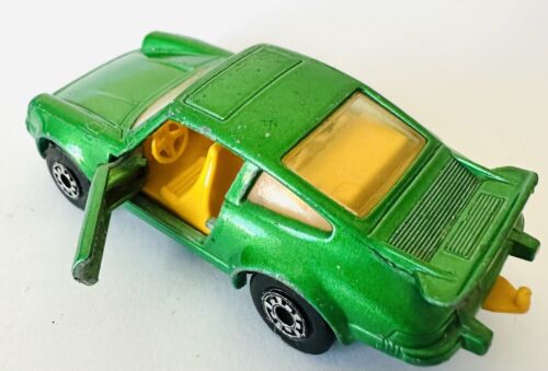 Matchbox 75 Porsche Turbo #3 1978 Lesney England Doors Open Green 2.75” Length - Picture 4 of 5
