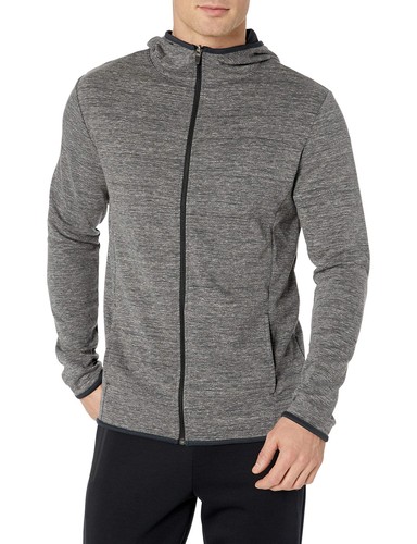 Amazon Essentials Men's XL Performance Full Zip Hoodie Storm Heather XL Long - Picture 1 of 4