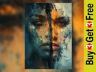 Abstract Duality Portrait 5"x7" Print on Matte Paper | Emotional Textured Art