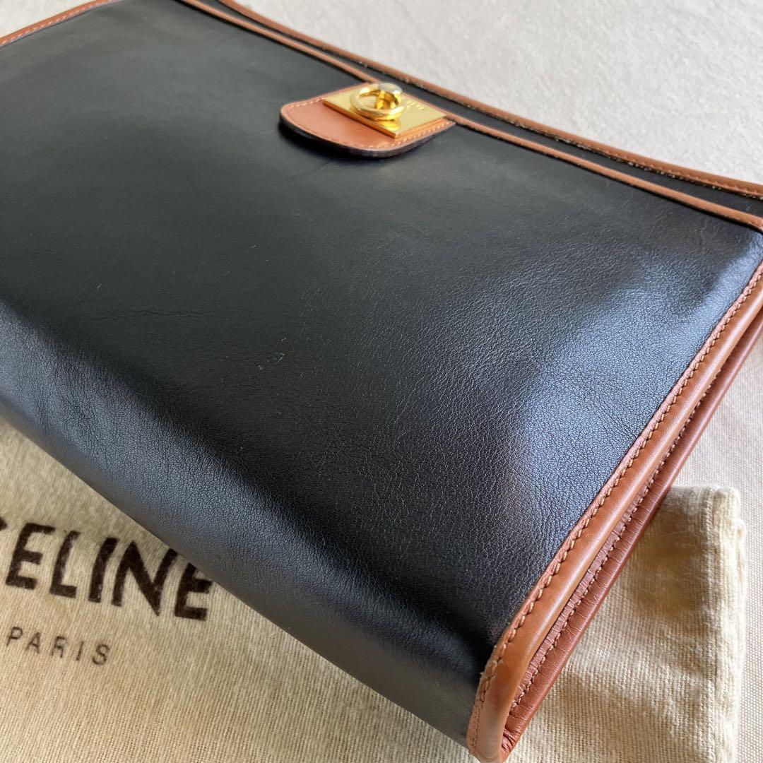 バッグ Celine Vintage Clutch Bag Black Leather Vintage Celine Black Leather Clutch Bag – The Hosta