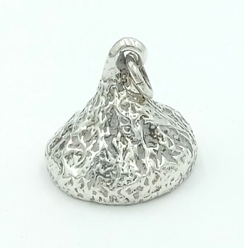Vintage Solid .925 Sterling Silver Hershey Kiss Chocolate Bracelet Charm Pendant - Picture 2 of 4