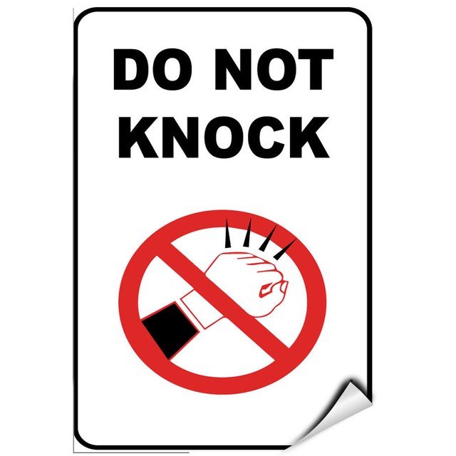 Printable Do Not Knock Sign Printable Word Searches
