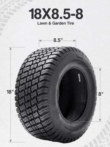 ZWEI 18x8.50-8 Rasenmäherreifen 4PR 18x8.50x8 Gartentraktor 18X8.5-8 18X8.5X8 - Bild 3 von 8