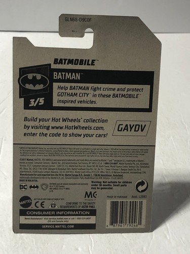 Hot Wheels 2010/2024 Batman Cars Planes Motorcycles PICK YOUR FAVORITE New 2/21 - Picture 273 of 700