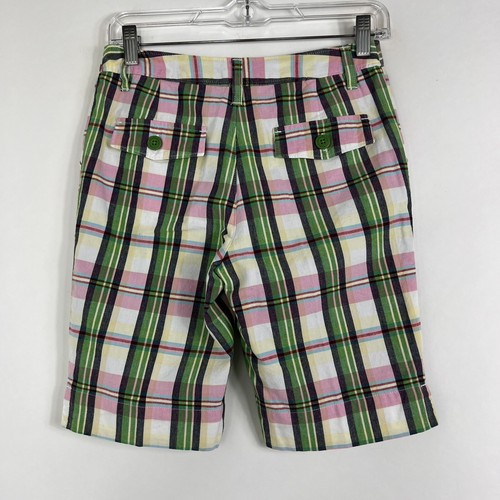 AriZona Shorts Youth Girls Size 12 Plaid Bermuda Mid Rise 100% Cotton Casual - Picture 6 of 13