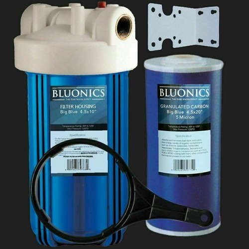 Bluonics 4.5 x 10" Whole House GAC Carbon Water Filter Purifier w/ Cartridge - Picture 3 of 12