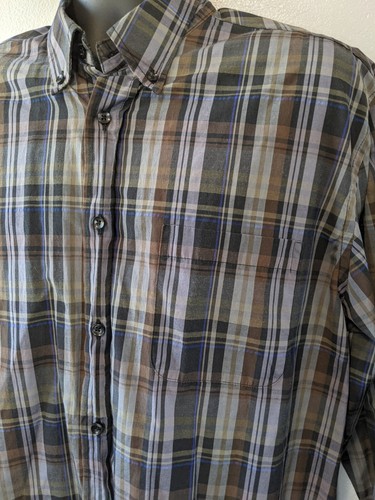 Duke's Plaid Long Sleeve Button up men's XL - Picture 2 of 7