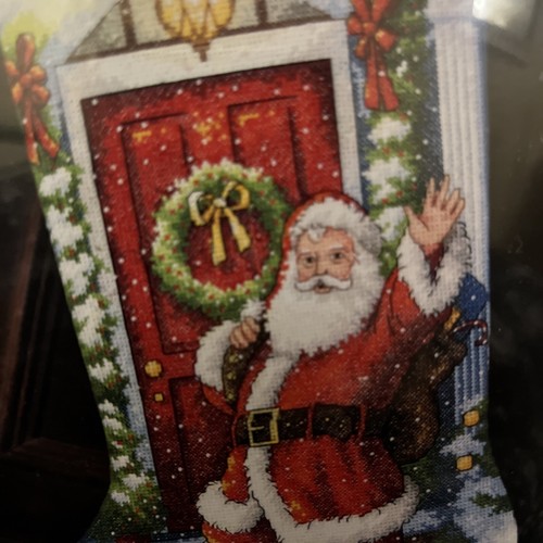 New Dimensions Gold Collection Welcome Santa Stocking Counted Cross Stitch-NEW - Picture 3 of 4