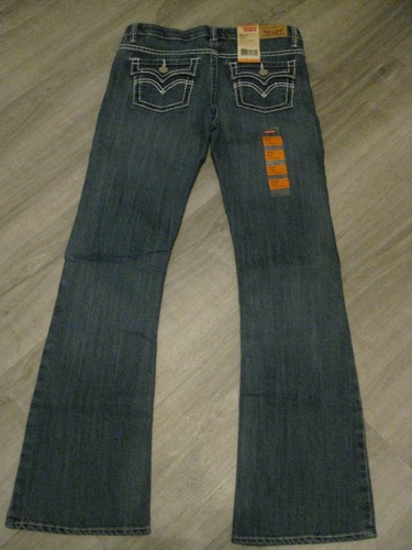 Levis Boot Cut Jeans Girls size 10 R Adjustable Waist Thick St* Flap Pockets NWT - Picture 4 of 5