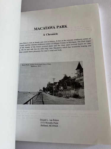 Macatawa Park: A Chronicle by Donald L. van Reken – Holland – Michigan - Bild 3 von 13