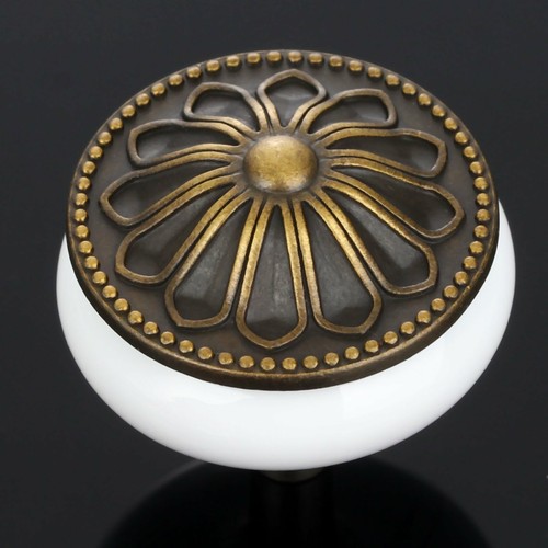 Retro Design Ceramic Pulls Handls  Kitchen Cabinet Drawer Wardrobe Door Knobs - Picture 24 of 27