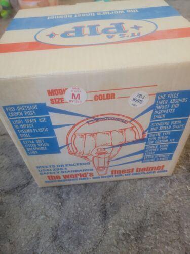 Vintage Brand New PIP Motorcycle Blue Metal Flake Sparkle Helmet Size Medium - Picture 10 of 11