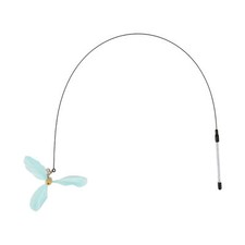 Cat Teaser Windmill Style Handheld with Bell for Cat for Pet Interactive Blue