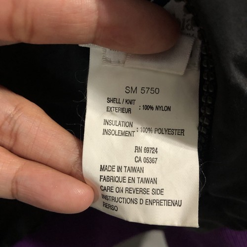 Giubbotto Bomber Columbia Vintage Uomo XL Nero Viola Reversibile Isolato Zip Up - Foto 13 di 13