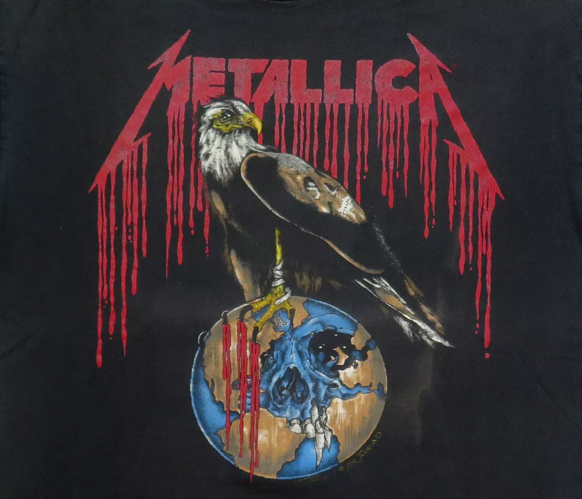 Metallica Vintage T Shirt 1994 US Summer Tour Pushead Eagle Nowhere Else To  Roam