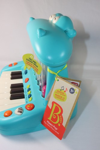 B Toys Hippo Pop Musical Toy Keyboard Play Piano Kid Songs Sounds Lights Gift - Picture 5 of 9