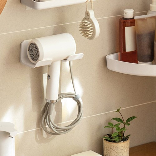 Hair Dryer Organizer Space Saver Wandmontiertes Lagerregal Haartrocknerhalter vendu