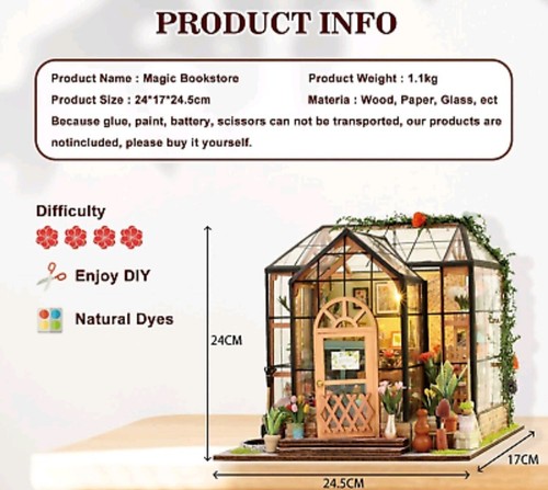 DIY Miniature Jenny Greenhouse New in the Box Hand Assembled Model - Picture 4 of 6