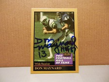 DON MAYNARD 1991 ENOR HOF CARD JSA NEW YORK JETS