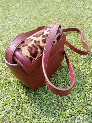 See By Chloé Mara Small Cross Body Leather Bag, Copper Brown Animal Print - Picture 3 of 8