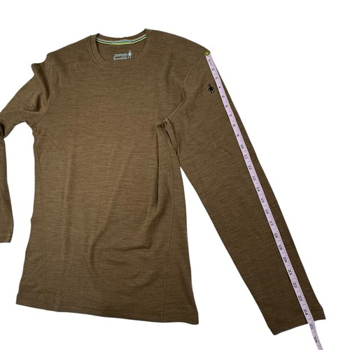 Smartwool Classic Thermal Merino Wool Base Layer Shirt Crew Men Medium Brown - 第 3/10 張圖片