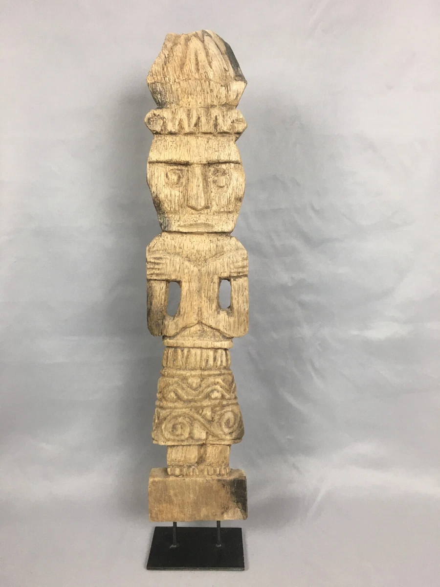 Carquois Traditionnel Indonésien – Bois Sculpté – 16,5 Cm – Art Tribal