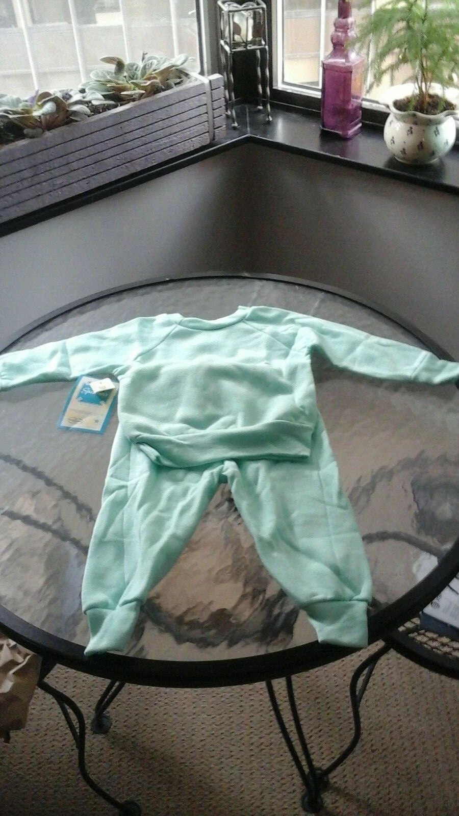 SPENCER'S UNISEX BABY 12 MOS MINT GREEN JOGGING/SWEAT OUTFIT - NEW WITH TAGS