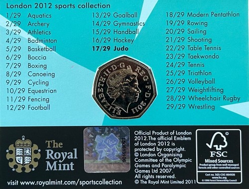 2011 50p London 2012 Olympics Sports Fifty Pence Coin Collection Royal Mint Pack - Picture 35 of 63