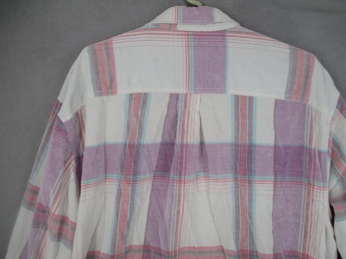 Tommy Bahama Shirt Mens Extra Large Purple White Cord Corduroy Plaid Button - Picture 13 of 23