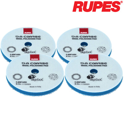 4x Rupes Wollpad Woll-Polierpad Polierscheibe Coarse NW160H 160mm