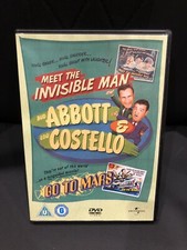 UNWATCHED ABBOTT & COSTELLO MEET THE INVISIBLE MAN & GO TO MARS DVD