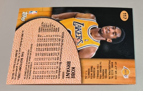 Kobe Bryant #117 NBA 1999-00 Stadium Club Los Angeles Lakers N.Mint-Mint Vintage - Bild 6 von 6