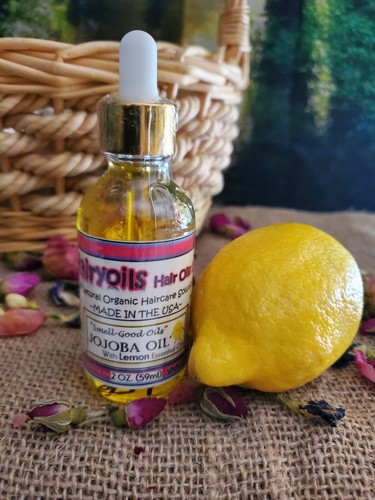 "Smell-Good Oils" - Hair Oil Infused w/ Lemon - Argan, Grapeseed, or Jojoba Oil - Picture 1 of 12