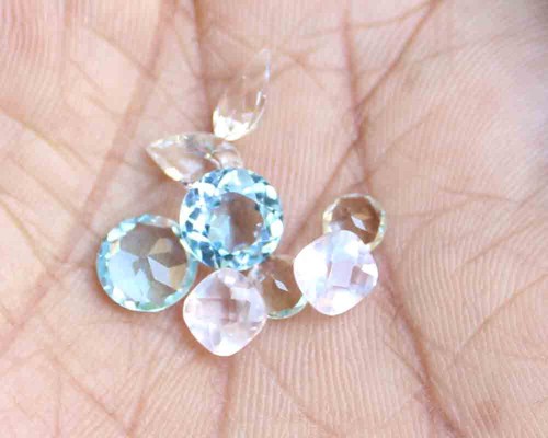 Ametista verde taglio sfaccettato tondo 8,00 ct. Lotto misto pietre preziose sfuse - Foto 3 di 4