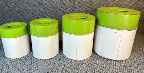 MCM Counterpoint San Francisco Vintage Metal Storage Canister Tin Floral Set SEE - Picture 13 of 17