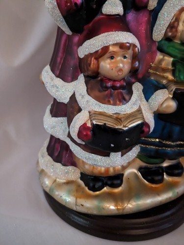 Vintage Thomas Pacconi 15" Blown Glass Christmas Carolers Sculpture - Picture 6 of 9