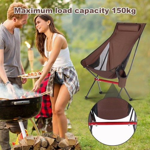Outdoor Camping Ultralight Folding Chair Folding Chair Outdoor w/Side Pocket - Picture 8 of 32