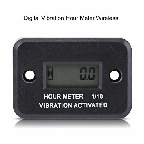 Digital LCD Vibration Hour Meter Timer Gauge For Motorcycle Marine Waterproof FT