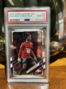 2020-21 Topps Chrome UCL - Purple Carbon Fiber Refractor #44 Eduardo Camavinga 