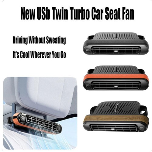 Cars Seat Fan Backseat Cooling Fan Rechargeable Space Saving Air Circulatio F1D2