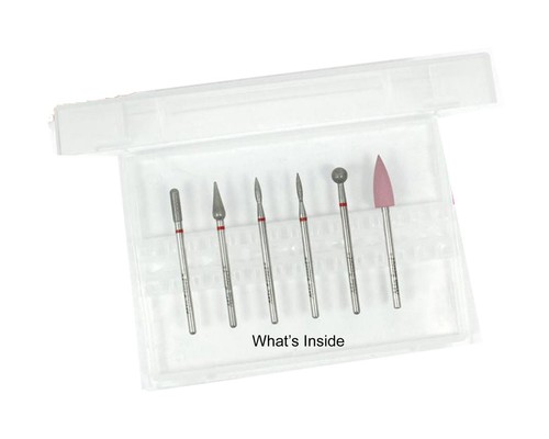 Mia Secret Dry Manicure Drill Bits 6pc Kit For Sensitive Skin Kit-RM2 - 第 2/2 張圖片