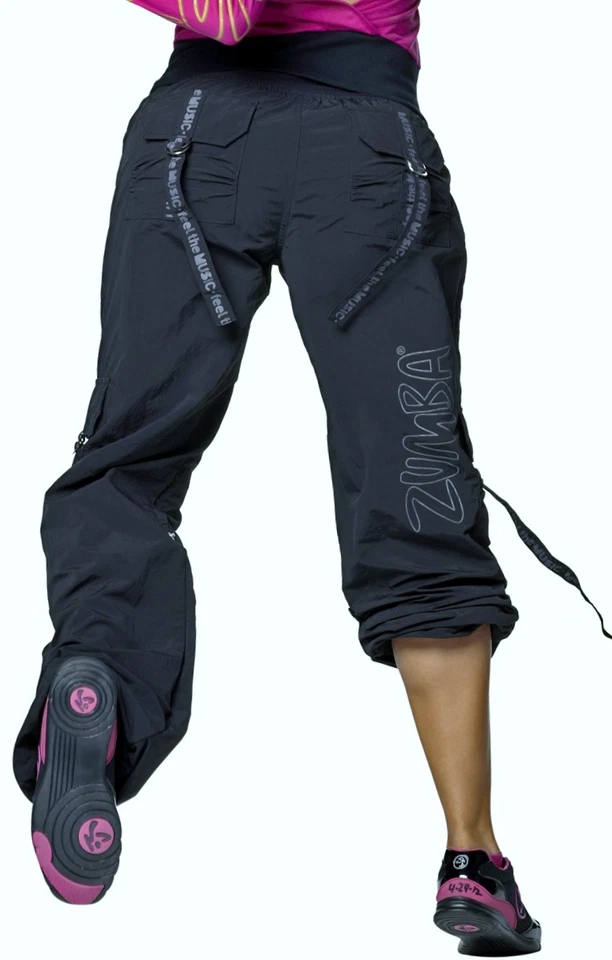 ZUMBA ¡JUEGO DE 2 piezas! Pantalones Capris Carga "Feel the Music" e INSTRUCTOR RacerBack S M L Foto 4 de 4