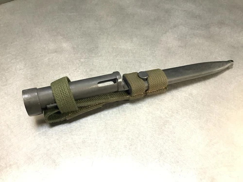 Belgian FN  Type C  Bayonet  Scabbard With Early Original Canvas Web Frog